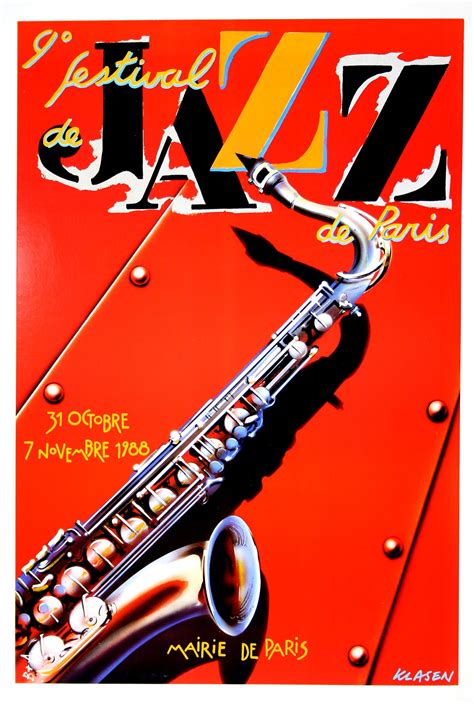 Sold Price Original Vintage Jazz Poster 9th Festival De Jazz De Paris