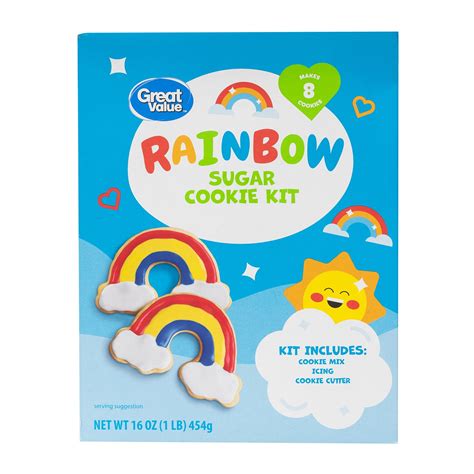 great value rainbow sugar cookie kit 16oz with frosting and icing