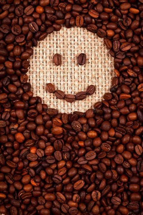 Smiley Face Made Of Coffee Stock Photo Image Of Symbol 35932546