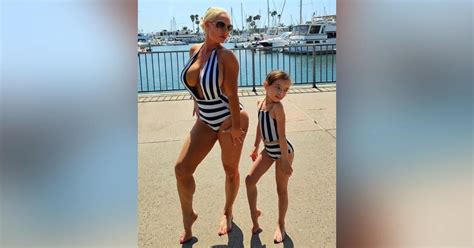 Coco Austin Daughter Chanel Wear Matching Swimsuits Photos