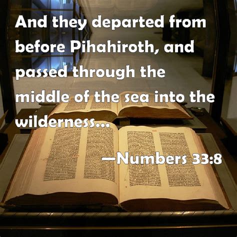 Numbers 338 And They Departed From Before Pihahiroth And Passed