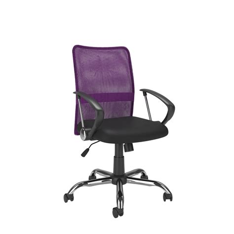 This chair adjust to your posture and height. CorLiving Workspace Contoured Purple Mesh Back Office ...