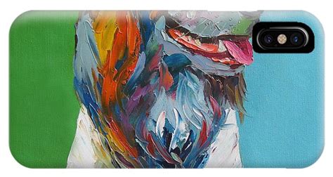 Palette Knife Painting Dog Portrait Painting By Enxu Zhou