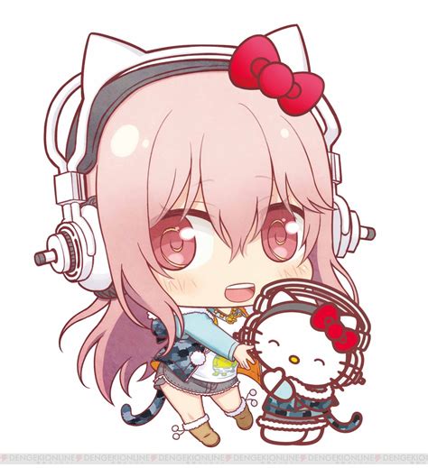 Super Sonico And Hello Kitty Nitroplus And 1 More Drawn By Yuupon