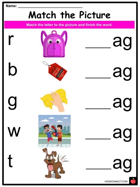 Phonics Ag Sounds Worksheets And Activities For Kids