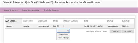 How To View And Grade Students Test Submissions Auc Learning