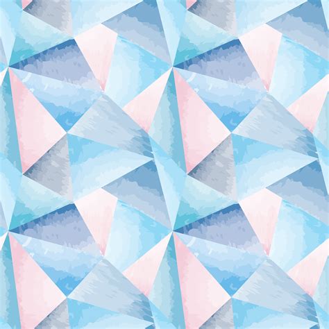 Abstract Seamless Pattern Geometric Form Watercolor Background D