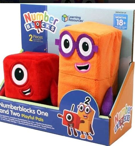 Numberblocks One And Two Plushies Playful Pals Soft Toys Cbeebies Plush