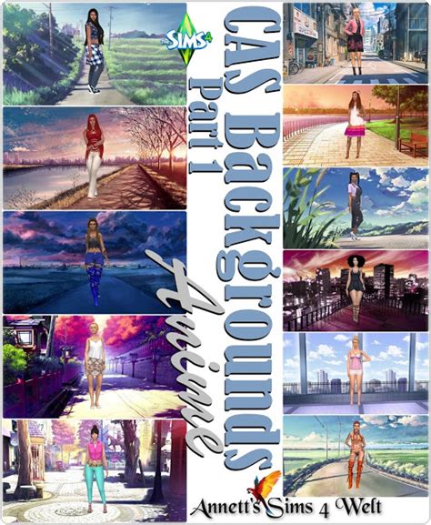 Cas Backgrounds Anime Part 1 At Annetts Sims 4 Welt Sims 4 Updates