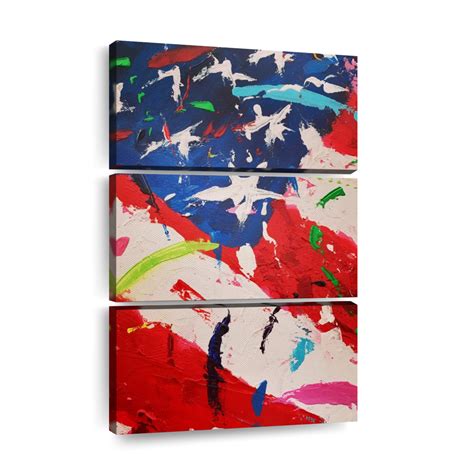 Abstract American Flag Wall Art Painting