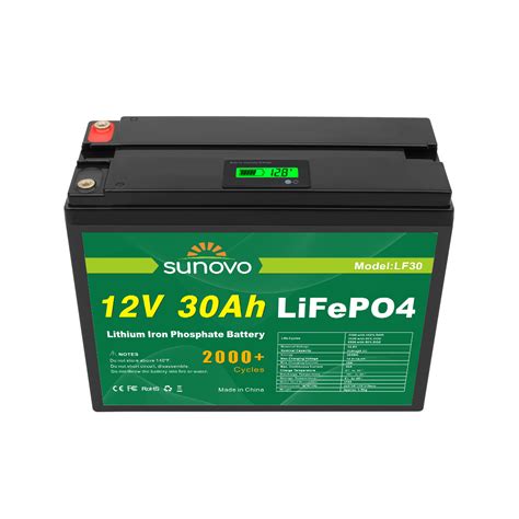 12v 30ah Deep Cycle Lifepo4 Battery Rechargeable 384wh