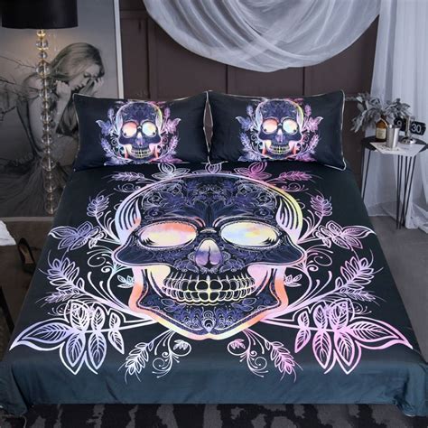 Gothic Paisley Skull Bedding Set World Of Skullss Skull Bedding Sets Bed Linens Luxury