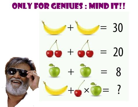 Banana Cherry X Apple Cool Math Puzzles Only For