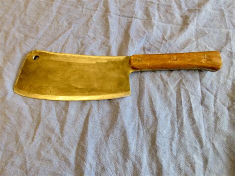 big antique f dick butcher chef s carbon steel meat cleaver knife swico auctions