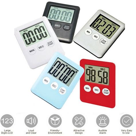 Hqzy Large Lcd Kitchen Cooking Digital Timer Count Down Up Clock Loud
