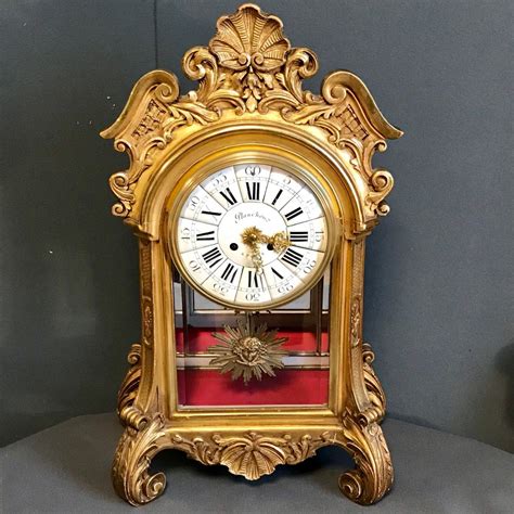 19th Century Giltwood French Mantel Clock Mantel Clocks Hemswell