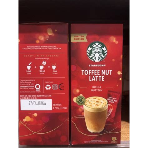 Starbucks Toffee Nut Latte Limited Edition 4stick 92gram Shopee Malaysia
