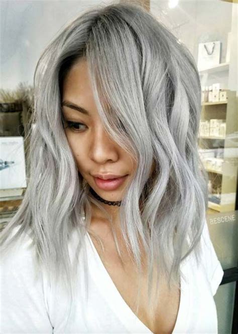 Generally, if more melanin is present, the color of the hair is darker; Silver Hair Trend: 51 Cool Grey Hair Colors & Tips for ...