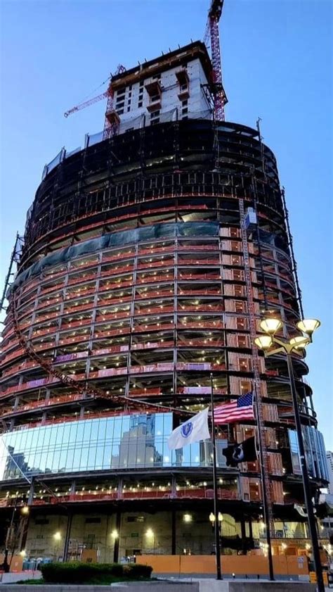 Glass Wrapping Begins On One Congress As Construction Progresses Bldup