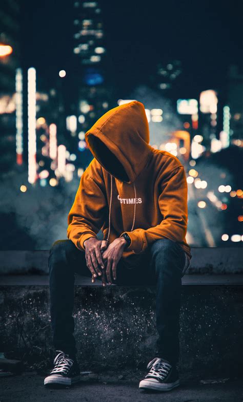 1280x2120 Hoodie Anonymus Boy Sitting Aside 4k Iphone 6 Hd 4k