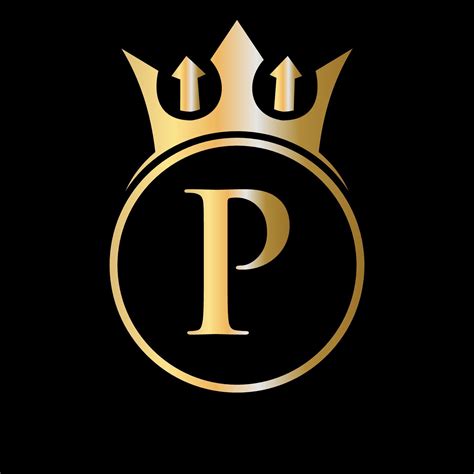 Luxury Letter P Crown Logo Crown Logo For Beauty Fashion Star