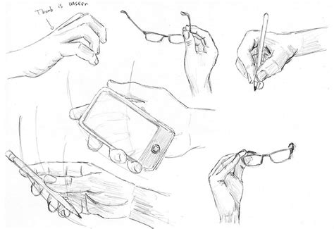 Hand Holding Object Drawing