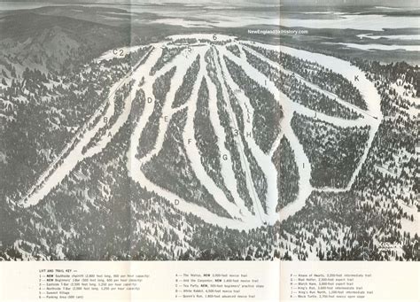 1967 68 King Ridge Trail Map New England Ski Map Database