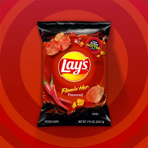 Lays Flamin Hot Flavored Potato Chips Lays