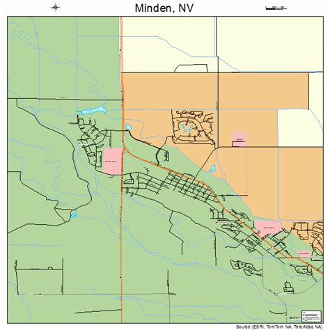 Minden Nevada Street Map 3247000