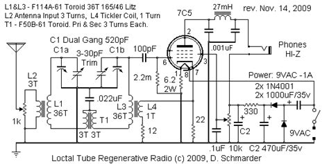 One Tube Radio Schematic Shortwave Radio Radio Radio Design