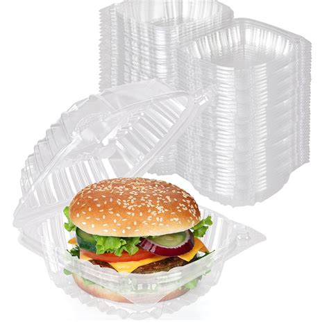 Buy Stock Your Home Plastic 5 X 5 Inch Clamshell Takeout Trays 100
