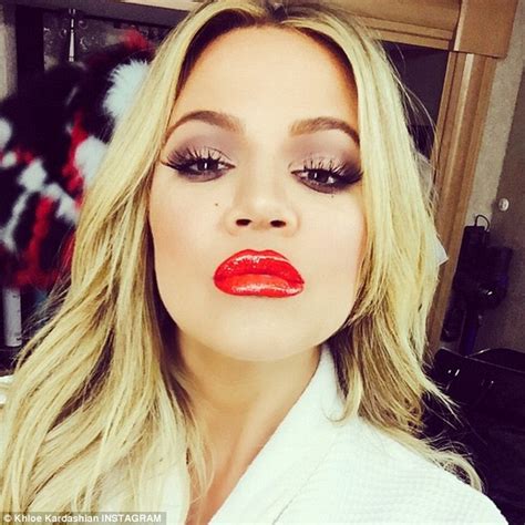 Khloe Kardashian Posts Giant Red Lips Selfie And Squashes Kylie Jenner