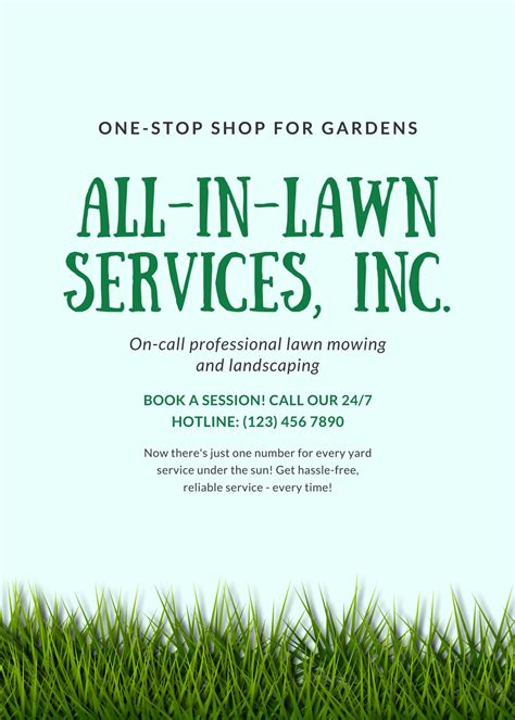 free printable lawn care flyers
