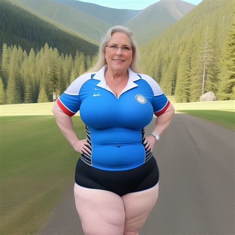 Aimoms Fat Granny Goes Hiking In The Mountains