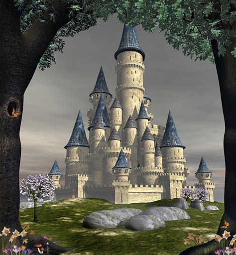 Fantasy Castle Digital Art By David Griffith