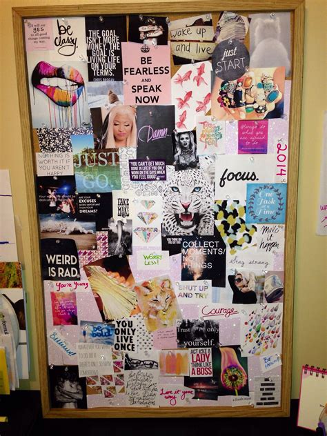 Corkboard Decoration Vision Board Collage Vision Board Examples