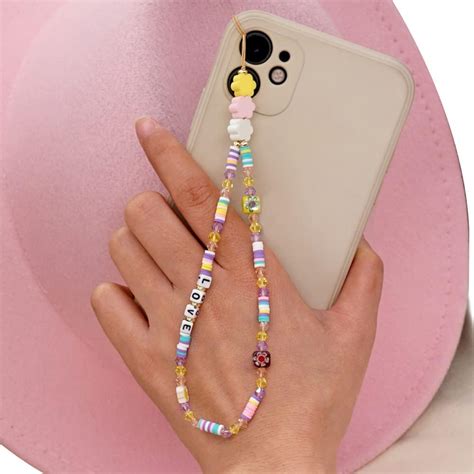 Amazon Com Mersuii Bohemian Anti Lost Mobile Phone Chain Acrylic