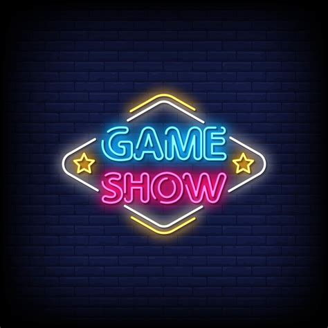 Game Show Neon Signs Style Text Vector 1936968 Vector Art At Vecteezy