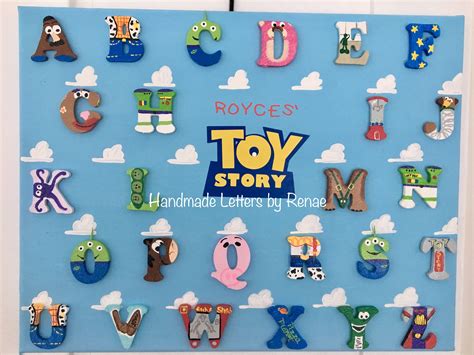 Custom Painted Letters Disney Toy Story Abc Alphabet Board Decor Toy