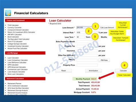 Use home loan emi calculator now! UNIT TRUST MALAYSIA: LOAN TABLE ASB FINANCING (ASB LOAN ...