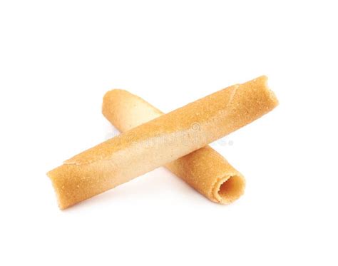 Tube Shaped Cookie Isolated Stock Photo Image Of Biscuit Isolated