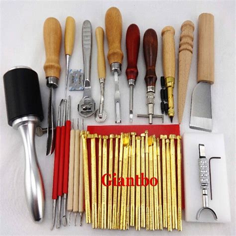 Hand Made Leather Stamping Tools Set Leathercraft Tool Kit Leather