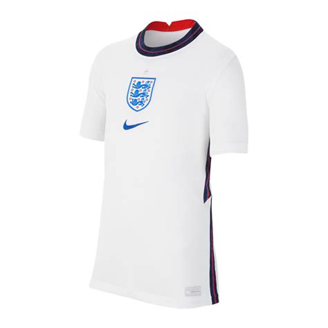 Hingegen sind die england away trikots zur em 2020/21 in königsblau mit knallroten seitenstreifen und logos. Nike England Trikot Home EM 2020 Kids F100 weiss