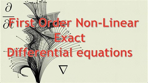 Exact Differential Equations Youtube
