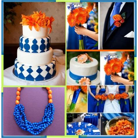 Cobalt Blue And Orange Wedding Wedding Drinks Pinterest Blue Orange