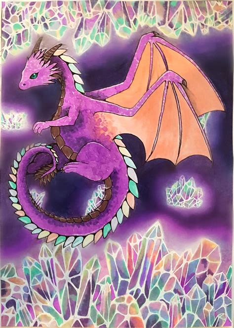 Rainbow Crystal Dragon By Redcherryangel On Deviantart