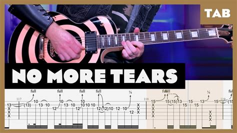 No More Tears Ozzy Osbourne Zakk Wylde Guitar Tab Lesson Cover