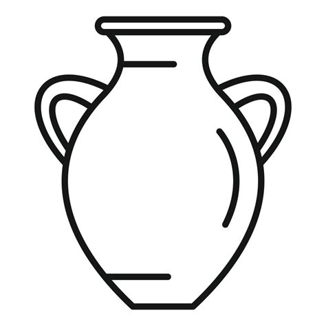 Medieval Amphora Icon Outline Vector Vase Pot 15149774 Vector Art At