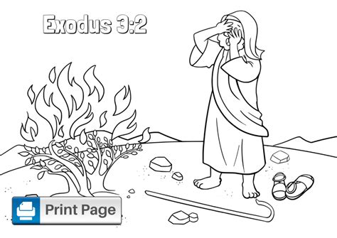 Free Moses and the Burning Bush Coloring Pages – ConnectUS