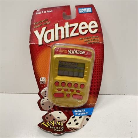 Milton Bradley Yahtzee Electronic Handheld Game 2004 Redgold New